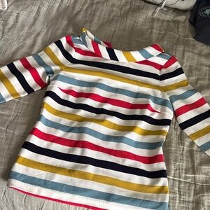 Boden Colorful Striped Crew Neck Sweater